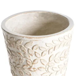 Leen Bakker ALIARTOS- Bloempot - Gebroken wit - 43 cm - MgO Clearance