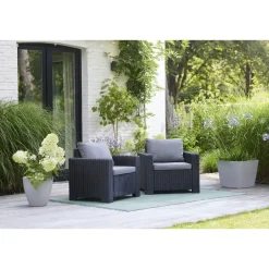 Allibert California Tuinstoel - 2 stuks - Grafiet Online