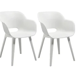 Allibert Tuinstoel Akola - wit (2 stuks) New