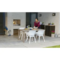 Allibert Tuinstoel Akola - wit (2 stuks) New