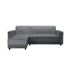 Dorel Home Allie - 3-zits hoekslaapbank in antraciet fluweel Hot