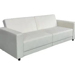 Dorel Home Allie II - Slaapbank 3-zits in crèmekleurige fluweel Clearance