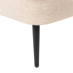 Beliani ALLIER - Chaise longue - Beige - Linkerzijde - Bouclé