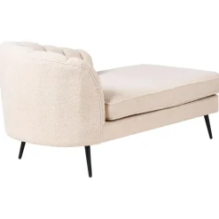 Beliani ALLIER - Chaise longue - Beige - Linkerzijde - Bouclé