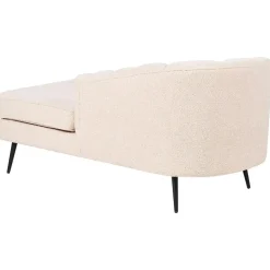 Beliani ALLIER - Chaise longue - Beige - Linkerzijde - Bouclé
