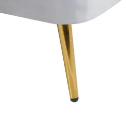 Beliani ALLIER - Chaise longue - Grijs - Rechterzijde - Fluweel Best