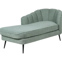 Beliani ALLIER - Chaise longue - Groen - Rechterzijde - Bouclé Best