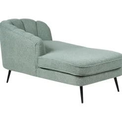 Beliani ALLIER - Chaise longue - Groen - Rechterzijde - Bouclé Best