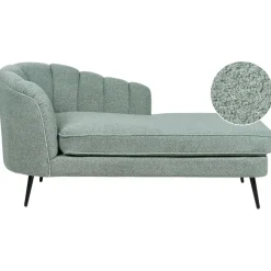 Beliani ALLIER - Chaise longue - Groen - Linkerzijde - Bouclé Hot