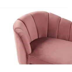 Beliani ALLIER - Chaise longue - Roze - Linkerzijde - Fluweel Outlet