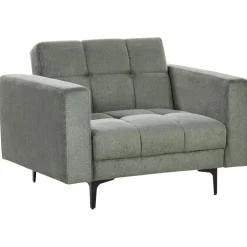Beliani ALNES - Fauteuil - Donkergroen - Stof Outlet