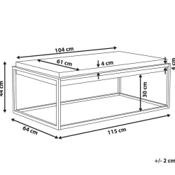 Beliani ALTOS - Salontafel - Grijs - MDF New