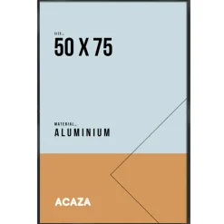 ACAZA Aluminium Fotokader, Fotolijst met Formaat 50 cm x 75 cm, Plexiglas, Zwarte Rand Online