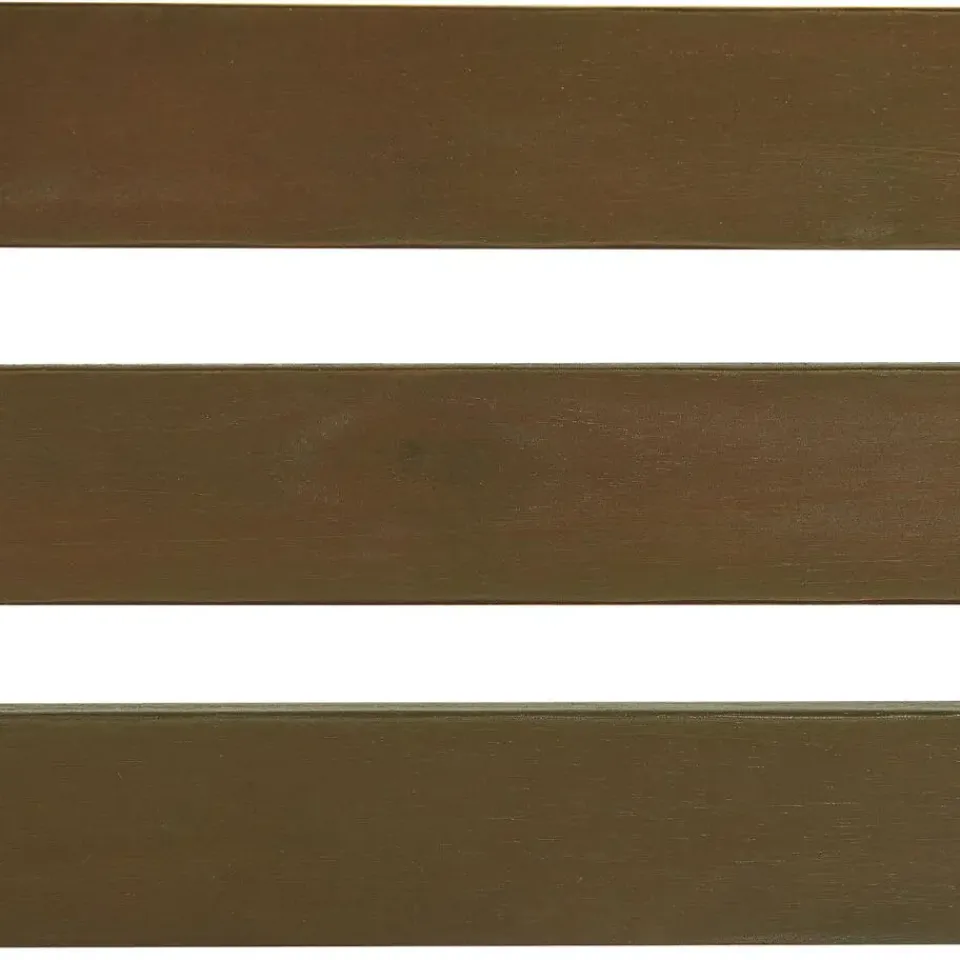 Beliani AMANTEA - Ligstoel - Donkere houtkleur/Gestreept - Acaciahout New