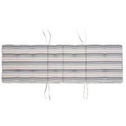 Beliani AMANTEA - Ligstoel - Donkere houtkleur/Gestreept - Acaciahout New