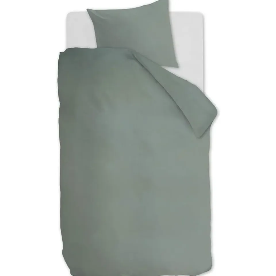 Ambiante Cotton Uni dekbedovertrek - 240x200/220 - Groen Outlet