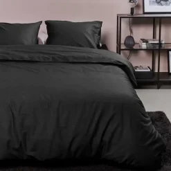Ambiante Cotton Uni dekbedovertrek - 140x200/220 - Zwart Discount