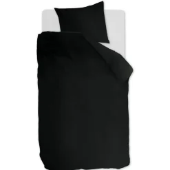 Ambiante Cotton Uni dekbedovertrek - 140x200/220 - Zwart Discount