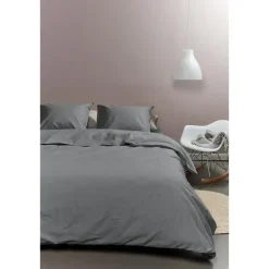 Ambiante Cotton Uni dekbedovertrek - 240x200/220 - Grijs Online