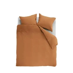 Ambiante Cotton Uni dekbedovertrek - 240x200/220 - Oranje Discount