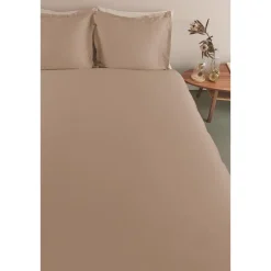 Ambiante Satin Uni dekbedovertrek - 200x200/220 - Taupe Online