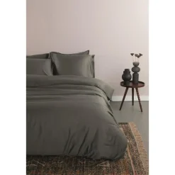 Ambiante Satin Uni dekbedovertrek - 240x200/220 - Donker Grijs Outlet