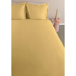 Ambiante Satin Uni dekbedovertrek - 240x200/220 - Licht geel Online