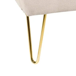 Beliani AMBILLOU - Bed - Lichtbeige - 140 x 200 cm - Polyester