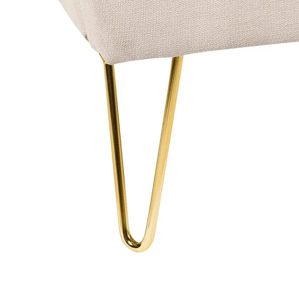 Beliani AMBILLOU - Bed - Lichtbeige - 140 x 200 cm - Polyester