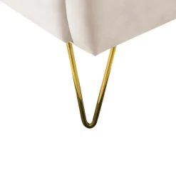 Beliani AMBILLOU - Tweepersoonsbed - Goud - 140 x 200 cm - Fluweel Sale