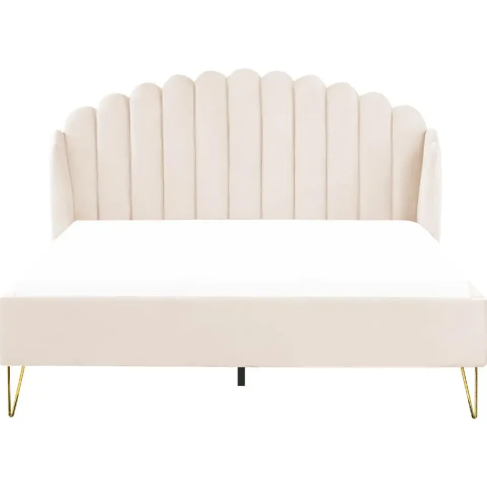 Beliani AMBILLOU - Tweepersoonsbed - Goud - 180 x 200 cm - Fluweel Discount