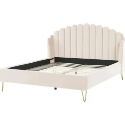 Beliani AMBILLOU - Tweepersoonsbed - Goud - 180 x 200 cm - Fluweel Discount