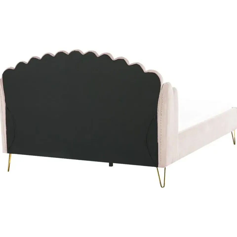 Beliani AMBILLOU - Tweepersoonsbed - Goud - 180 x 200 cm - Fluweel Discount