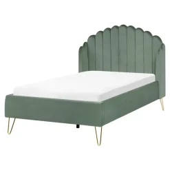 Leen Bakker AMBILLOU - Tweepersoonsbed - Groen - 120 x 200 cm - Fluweel New