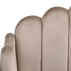 Beliani AMBILLOU - Tweepersoonsbed - Taupe - 160 x 200 cm - Fluweel