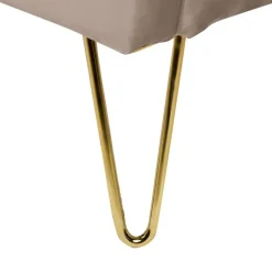 Beliani AMBILLOU - Tweepersoonsbed - Taupe - 160 x 200 cm - Fluweel