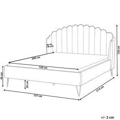 Leen Bakker AMBILLOU - Tweepersoonsbed - Roze - 120 x 200 cm - Fluweel Clearance