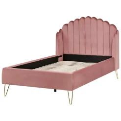 Leen Bakker AMBILLOU - Tweepersoonsbed - Roze - 120 x 200 cm - Fluweel Clearance