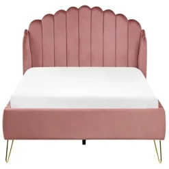 Leen Bakker AMBILLOU - Tweepersoonsbed - Roze - 120 x 200 cm - Fluweel Clearance