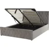 Beliani AMIENS - Bed met opbergruimte - Grijs - 160 x 200 cm - Fluweel New