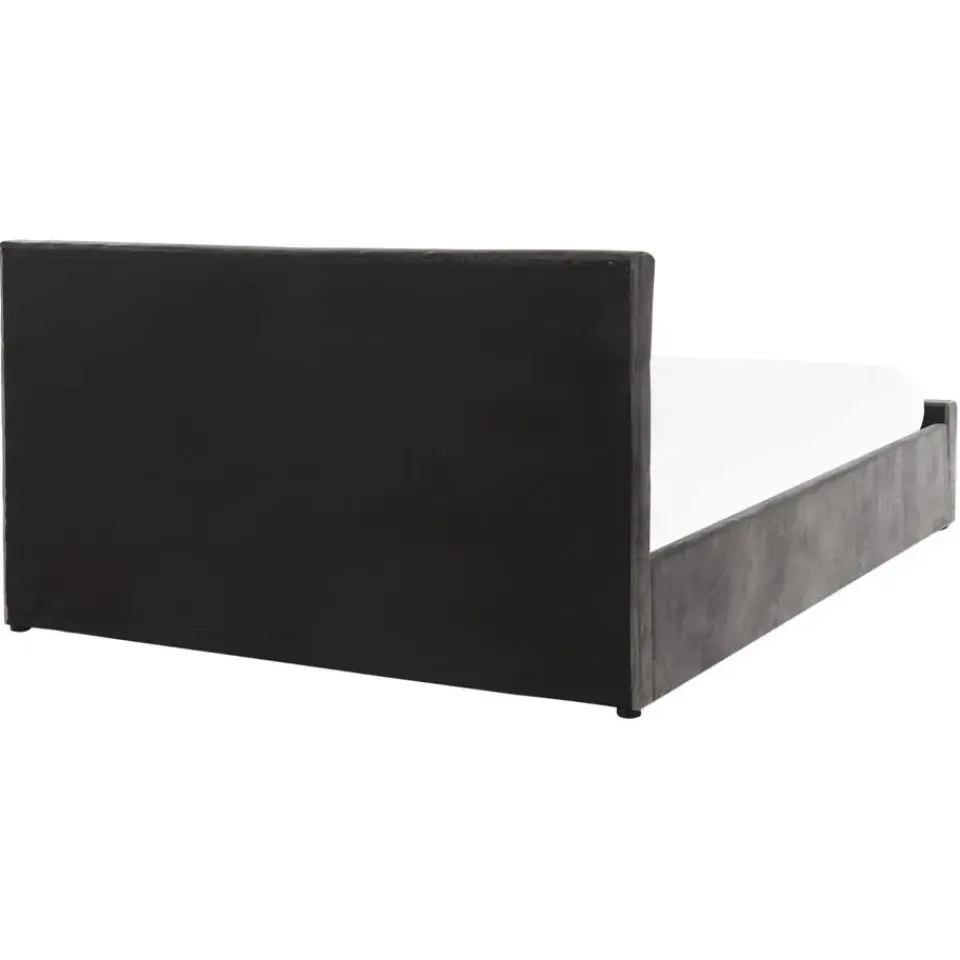 Beliani AMIENS - Bed met opbergruimte - Grijs - 160 x 200 cm - Fluweel New
