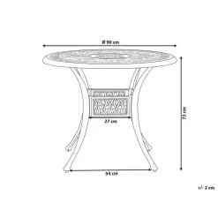 Beliani ANCONA - Tuintafel - Wit - 90 x 90 cm - Aluminium Online