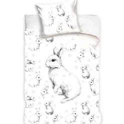 Animal Pictures Dekbedovertrek, Konijntjes - Eenpersoons - 140 x 200 cm - Katoen