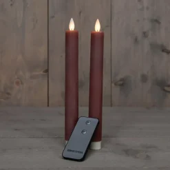 Anna's Collection Anna Collection LED dinerkaarsen - 2x st - antiek roze - 23 cm New