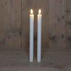 Anna's Collection Anna Collection Led dinerkaarsen - 2x st - wit - 24 cm - 3D lont Best
