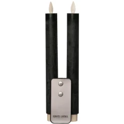 Anna's Collection Anna Collection LED dinerkaarsen - 2x - donkergroen - 23 cm Outlet