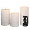 Anna's Collection Anna Collection LED kaarsen - 3x - wit -swirl -afstandsbediening Online