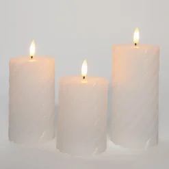 Anna's Collection Anna Collection LED kaarsen - 3x - wit -swirl -afstandsbediening Online