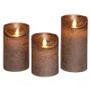 Anna's Collection Anna Collection LED stompkaarsen - 3x - brons - stompkaarsen Discount