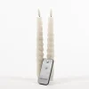 Anna's Collection Anna Collection LED swirl dinerkaarsen - 2x st - ivoor/creme - 23 cm Online